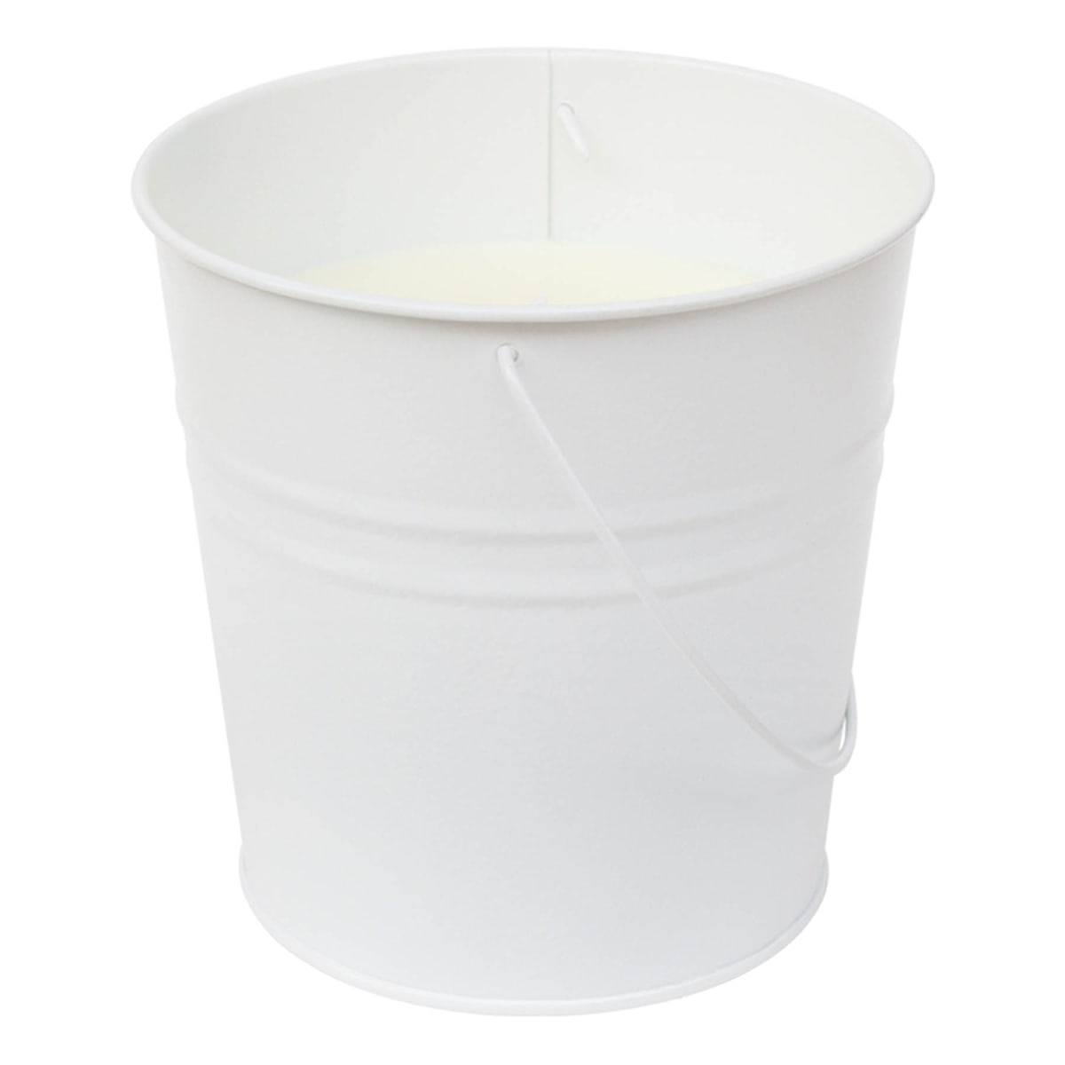 At Home White Bucket Citronella Candle 12oz