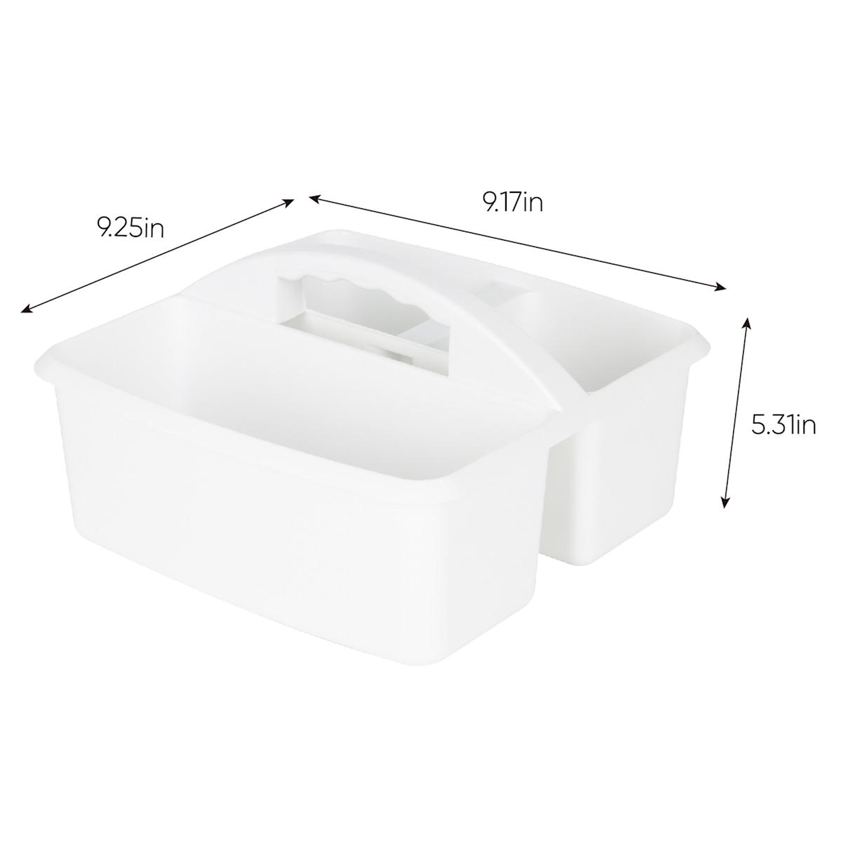 At Home White Desktop Storage Caddy