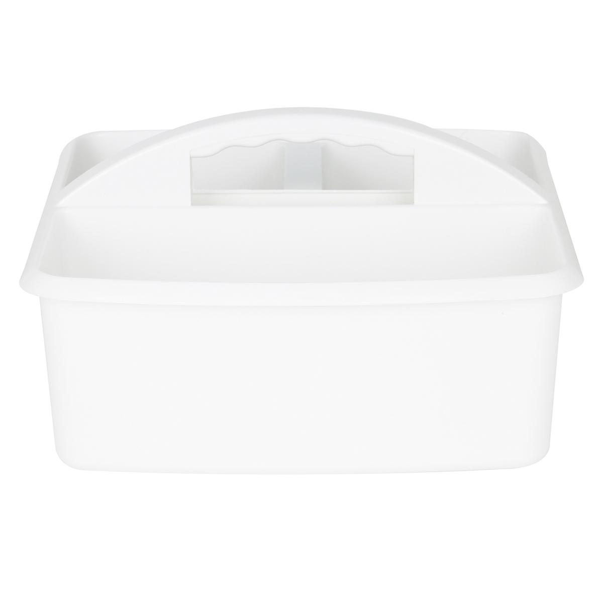 At Home White Desktop Storage Caddy