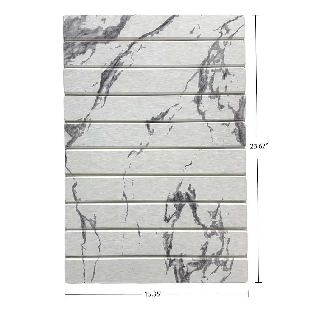 At Home White Diatomite Stone Bath Mat 23x15