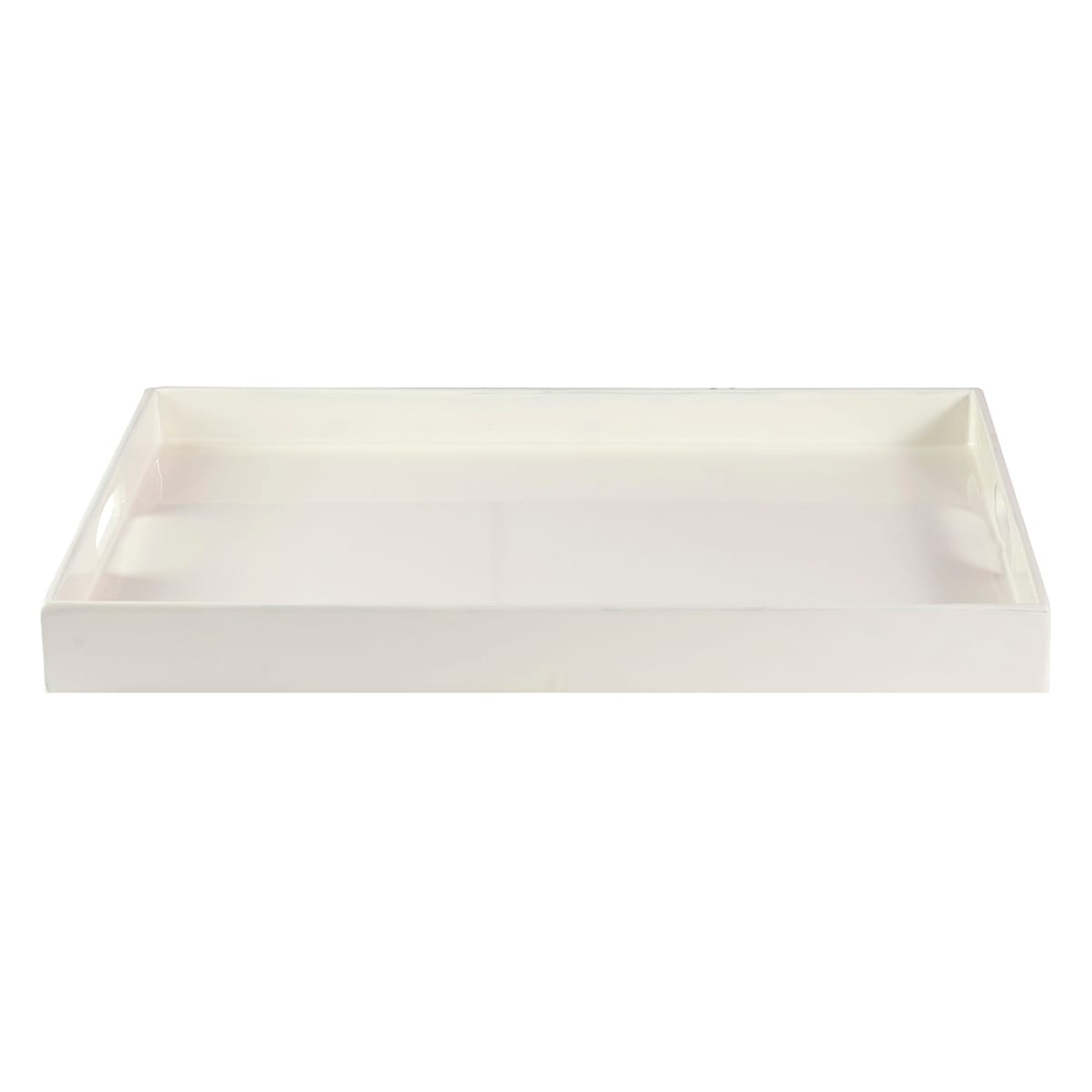 At Home White Enameled Tray 19x14