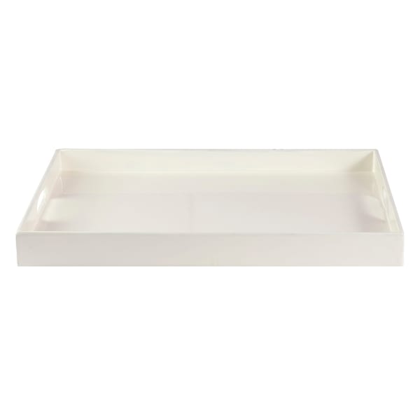 at home White Enameled Tray 19x14