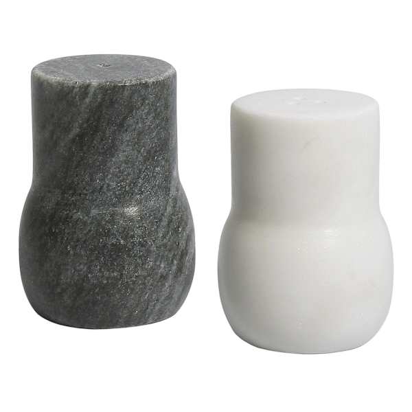 at home White & Grey Marble Salt & Pepper Shaker Set
