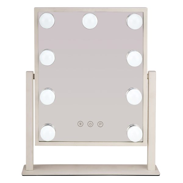 at home White LED Light Standing Mirror 16"
