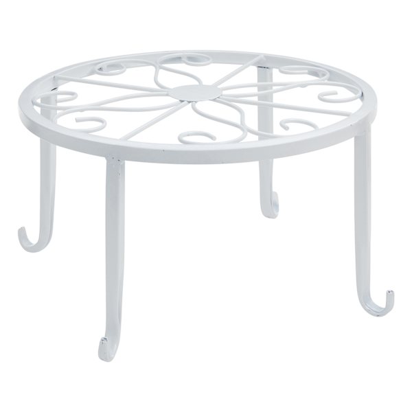 at home White Metal Star Plant Stand Medium