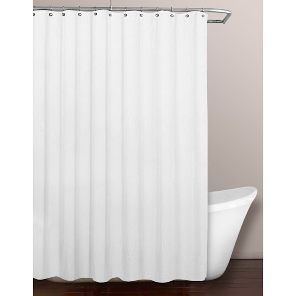 at home White Midweight Shower Curtain Liner 72"