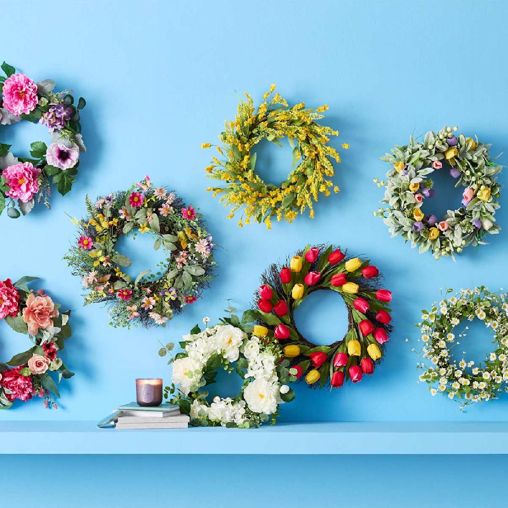 At Home White Peony & Ranunculus Mix Wreath 22"