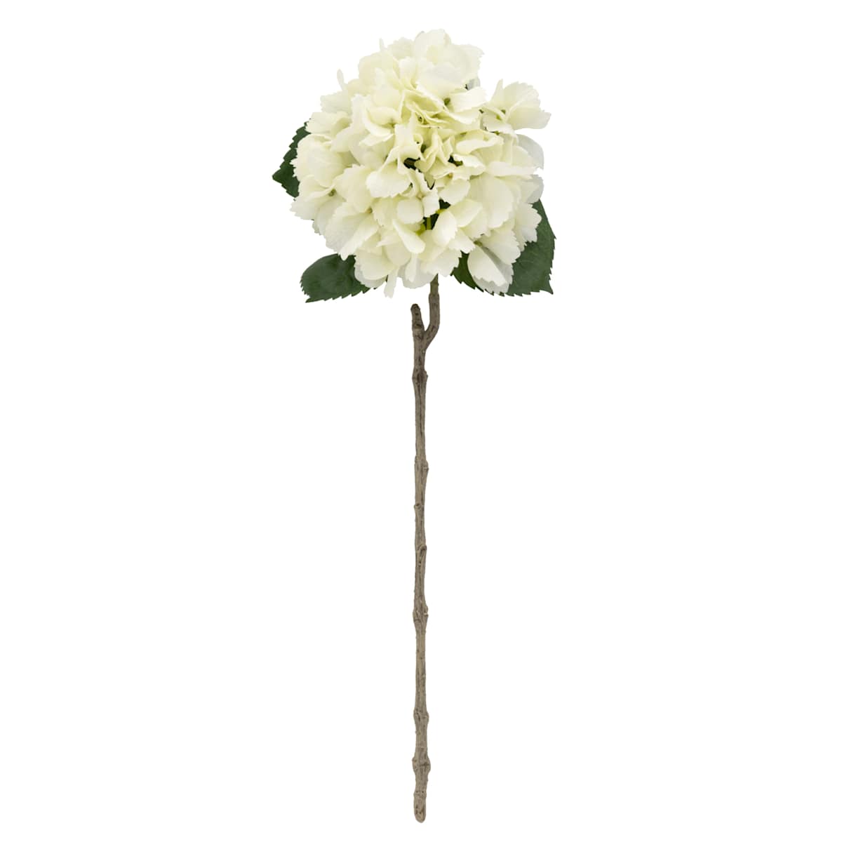 At Home White Real-Feel Hydrangea Stem 25"