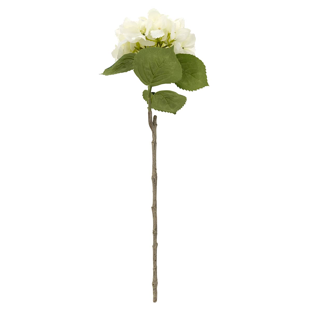 At Home White Real-Feel Hydrangea Stem 25"