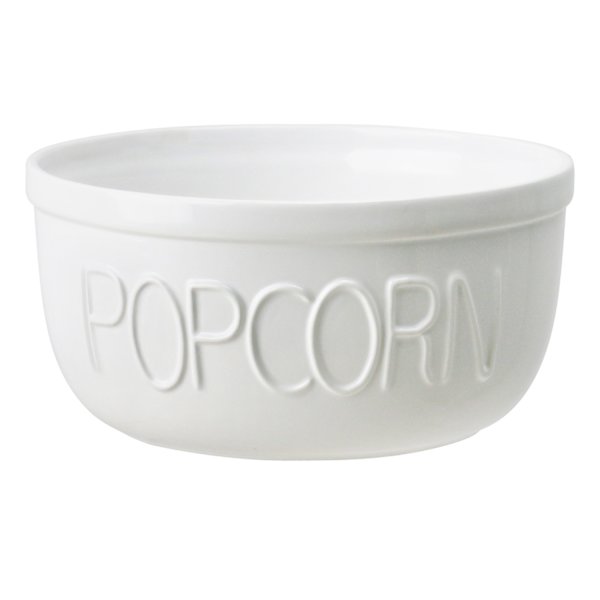 at home White Stoneware Popcorn Bowl