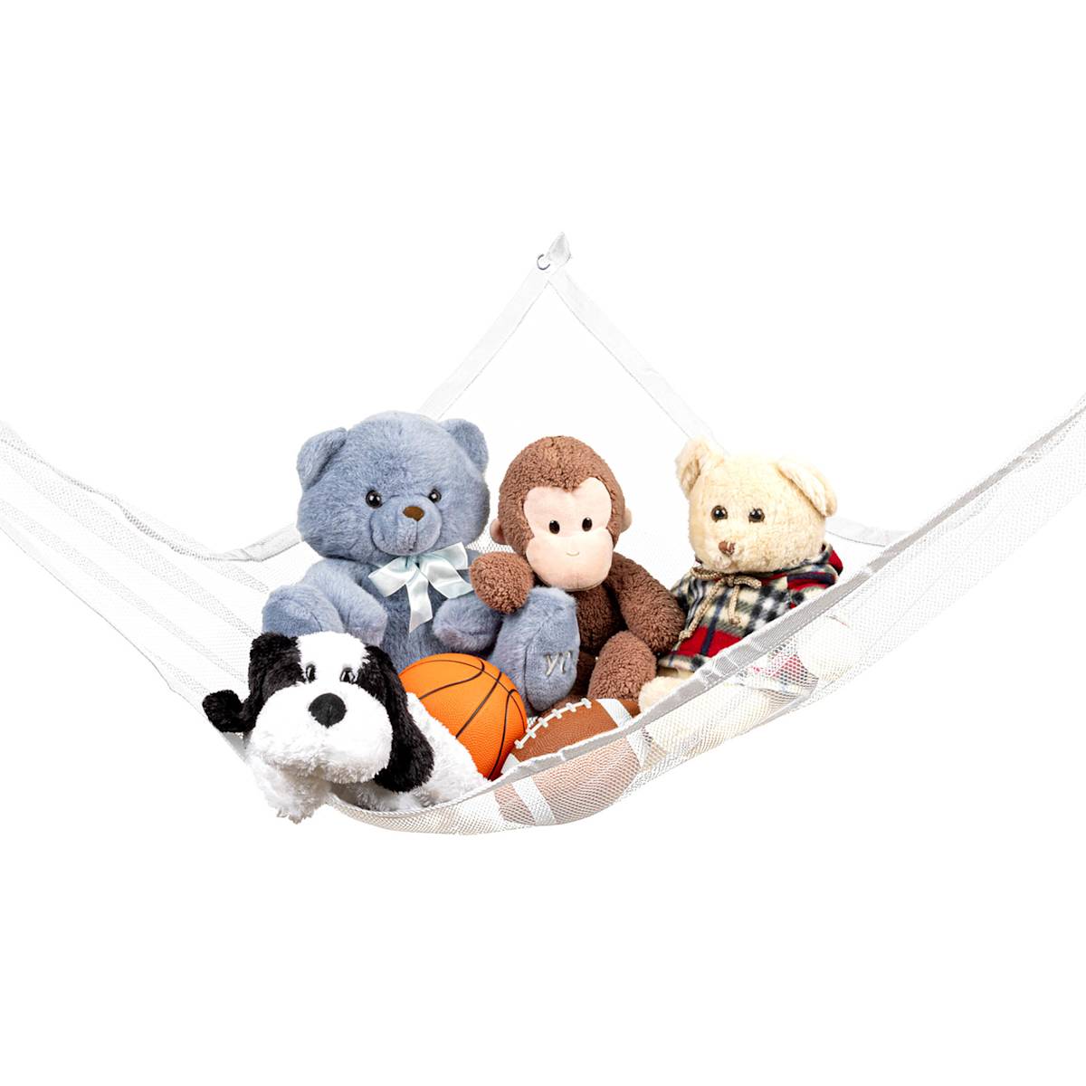 At Home White Toy Storage Net White