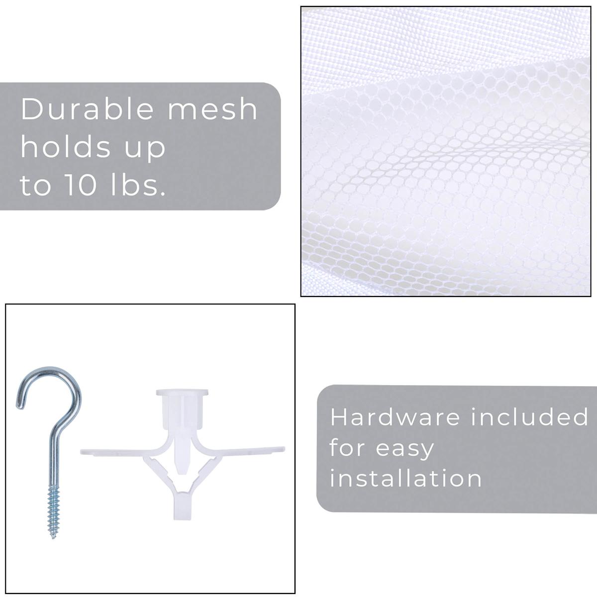 At Home White Toy Storage Net White