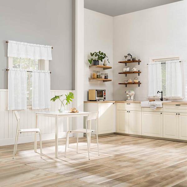 at home Wilton White Small Curtain Valance 54"