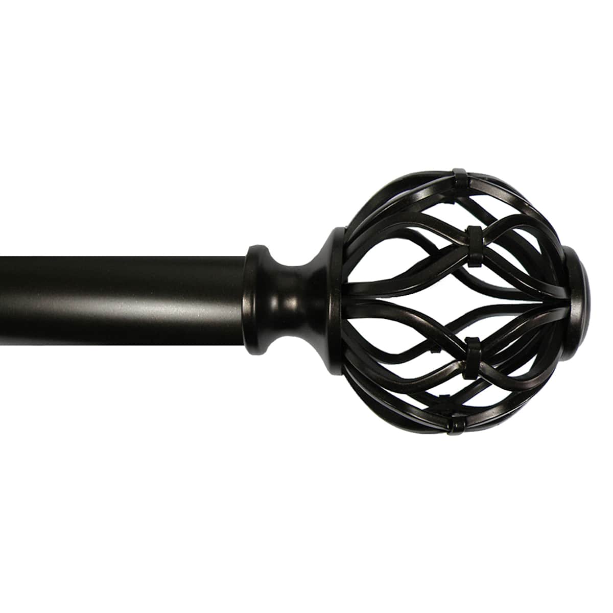 At Home Winslow 1" Bronze Cage Curtain Rod 18-36"