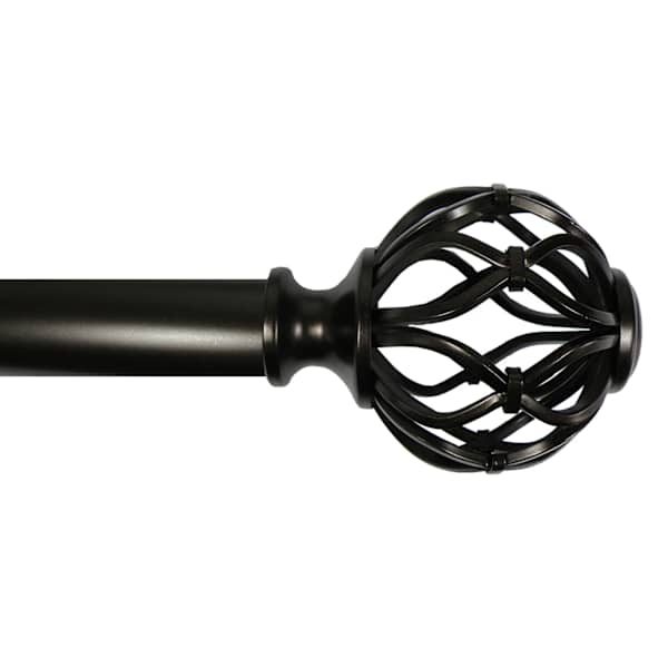 at home Winslow 1" Bronze Cage Curtain Rod 72-120"