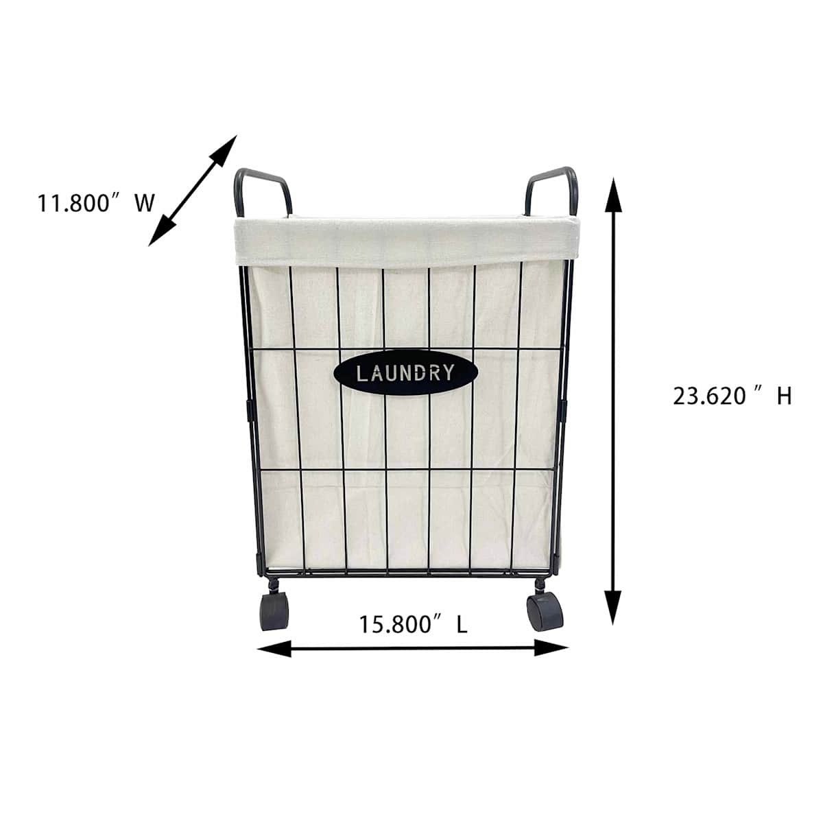 At Home Wire Hamper With Wheels