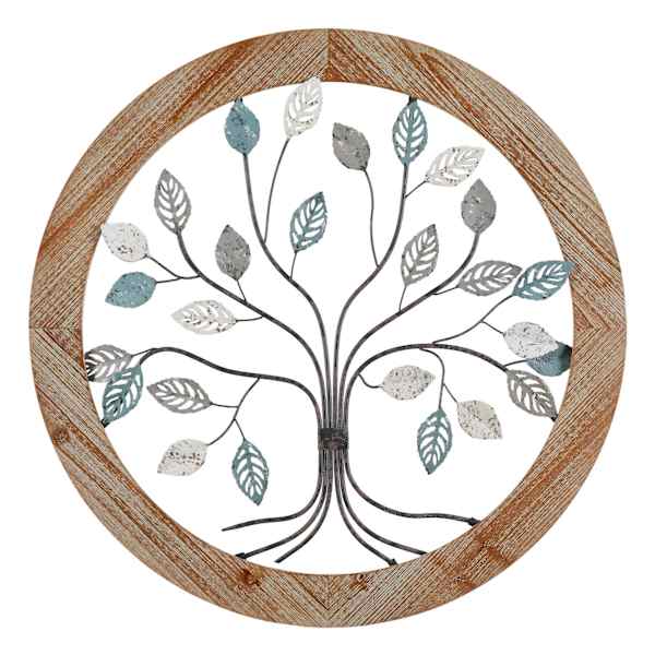 at home Wood & Metal Tree Wall Art 34"