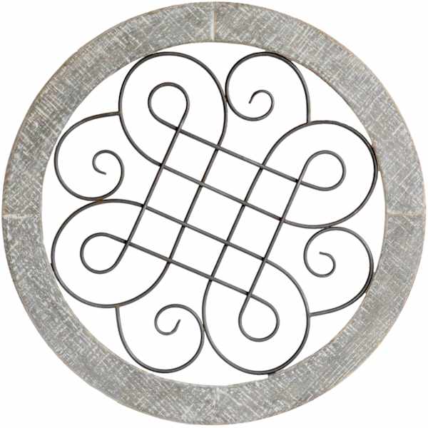 at home Wood & Metal Wall Decor 24"