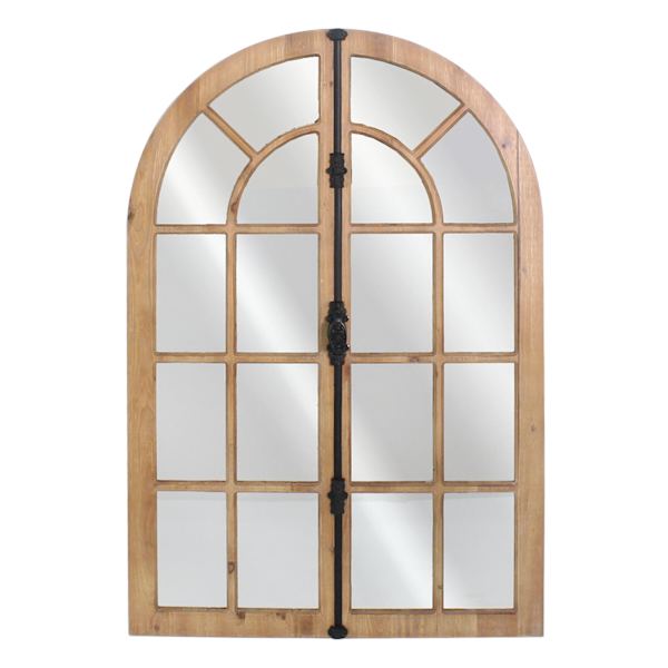 at home Wooden Arched Wall Mirror 31x48