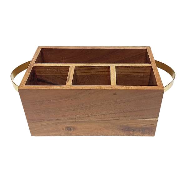 at home Wooden Utensil Caddy