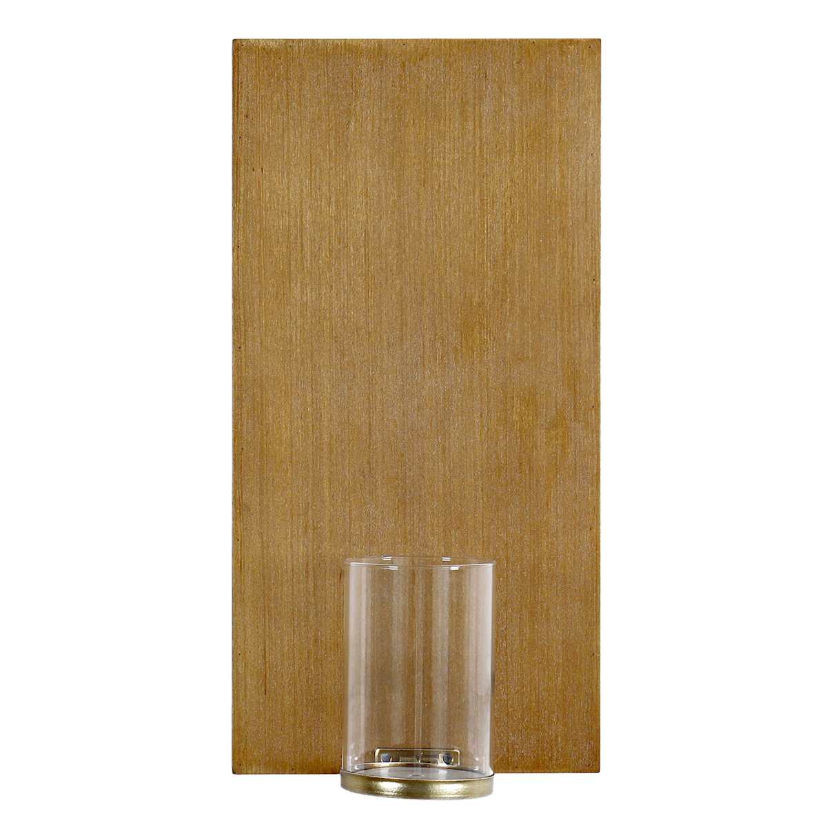 At Home Wooden Wall Sconce 16"