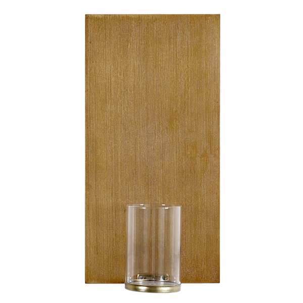 at home Wooden Wall Sconce 16"