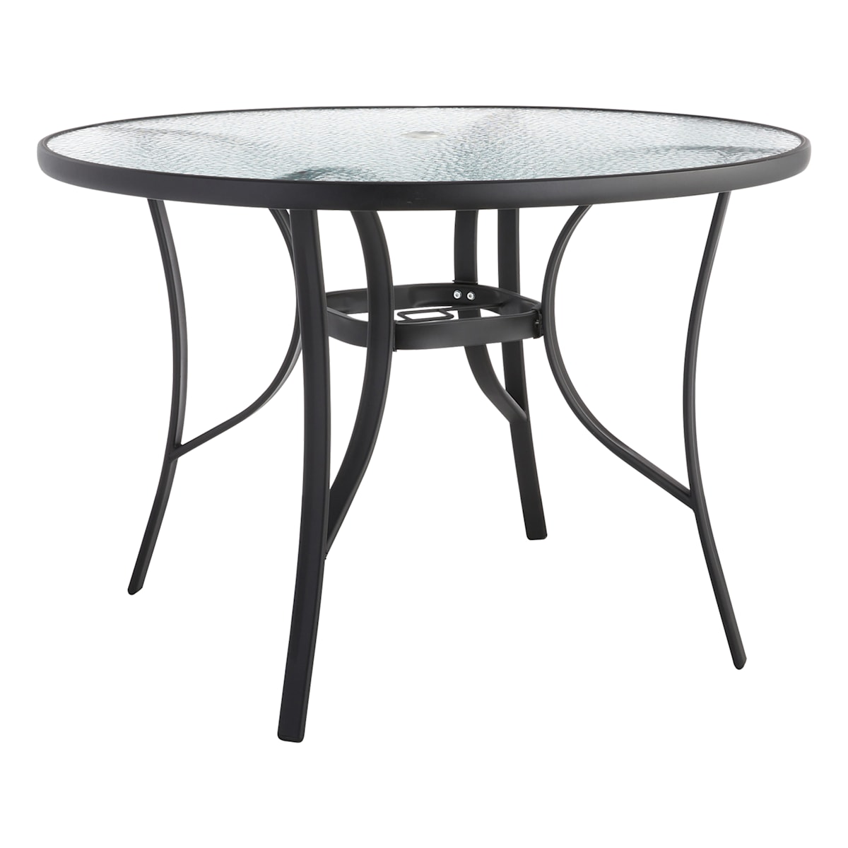 At Home Woodhill Round Patio Dining Table Black