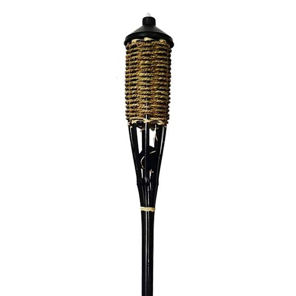 at home Woven Bamboo Rope Garden Torch 59"