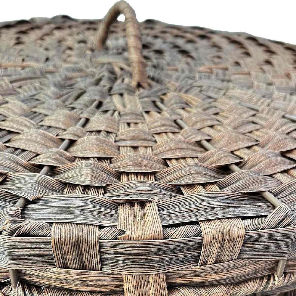 At Home Woven Oval Hamper With Lid