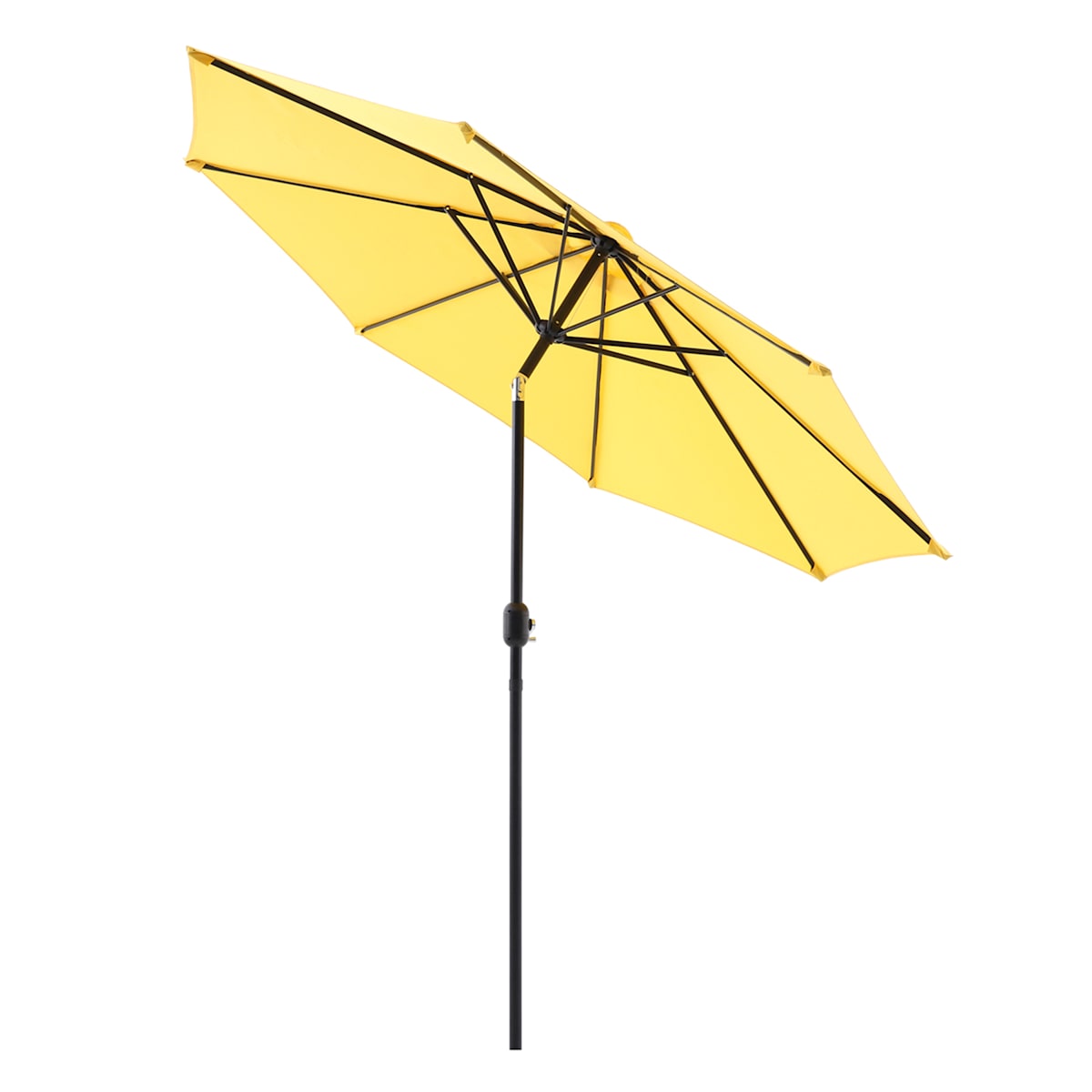 At Home Yellow Crank & Tilt Round Patio Umbrella 9'