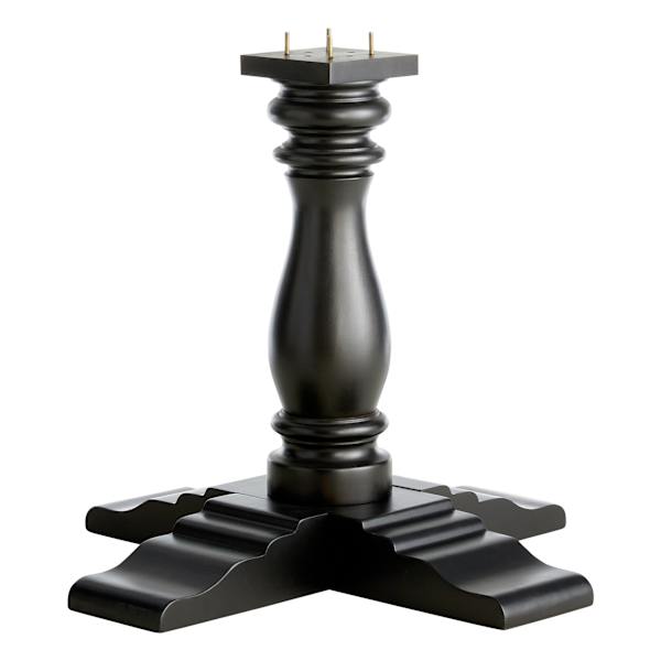 at home Ava Black Dining Table Base (Table Top Sold Separately)