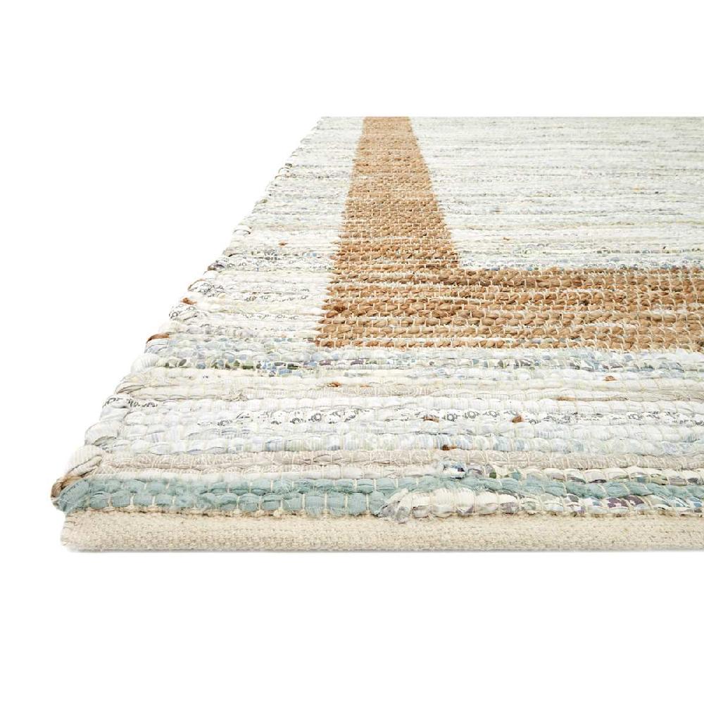 At Home (B312) Henning Hand Woven Cotton & Jute Ivory Chindi Area Rug 8x10
