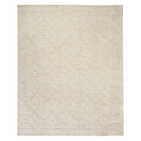 at home (B689) Crosby St. Sanremo Ivory Diamond Design Area Rug 8x10