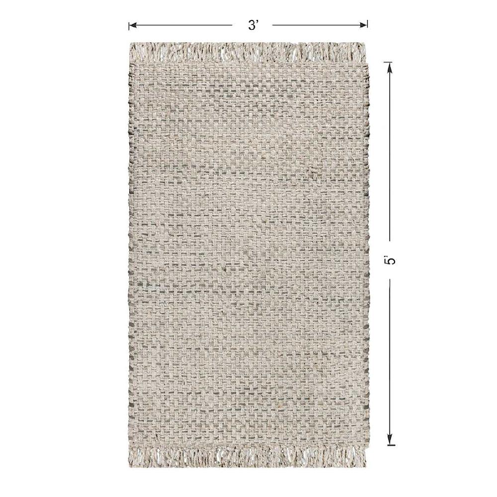 At Home (B724) Topher Neutral Flatweave Accent Rug 3x5