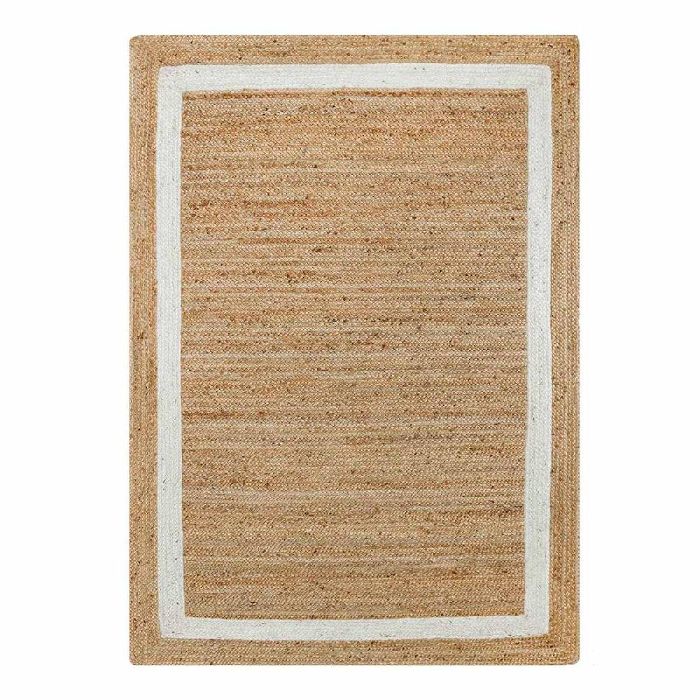 At Home (B728) Providence Kinsey Natural Border Area Rug 5x7