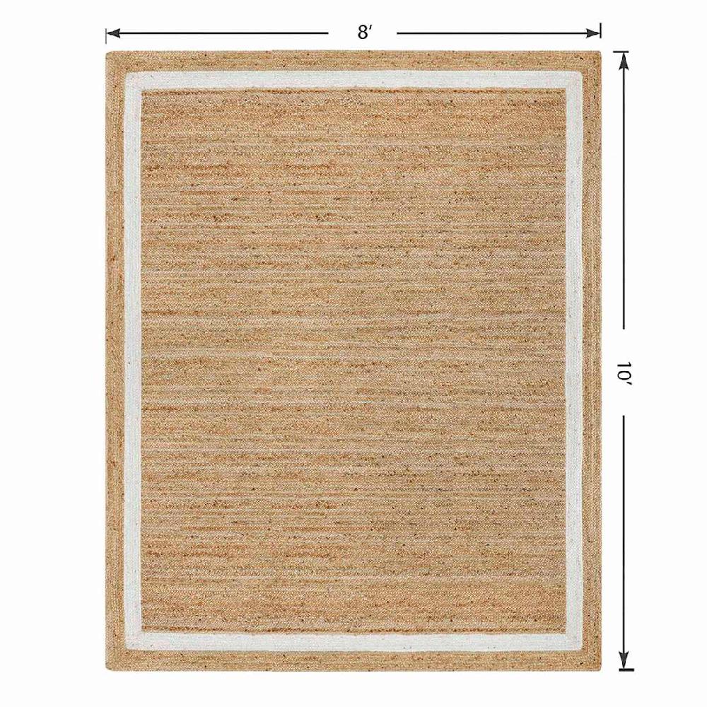 At Home (B728) Providence Kinsey Natural Border Area Rug 8x10