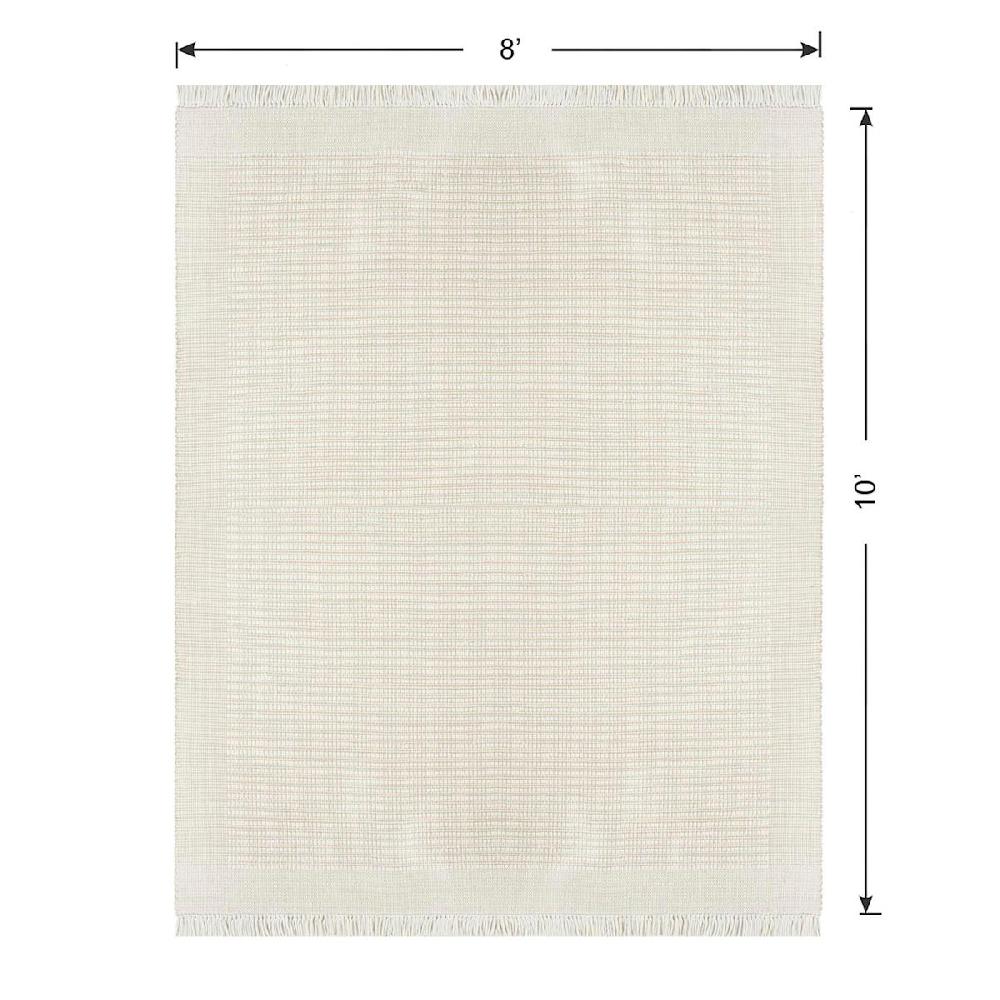 At Home (B818) Honeybloom Newton Ivory Flatweave Area Rug 8x10