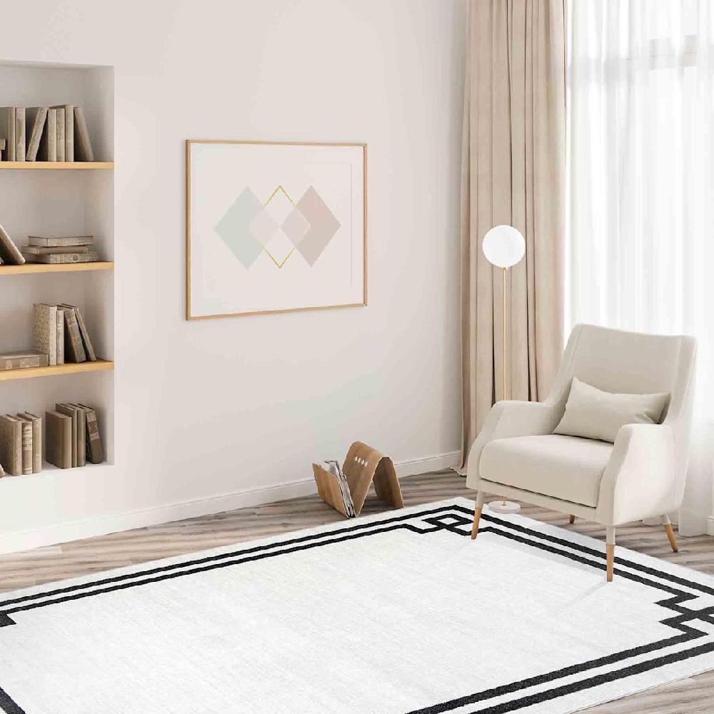 At Home (B838) Providence Verona Ivory Key Border Area Rug 8x10