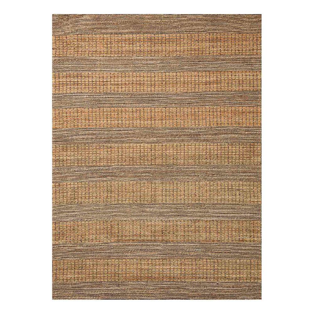 At Home (B870) Found & Fable Aaron Brown & Natural Striped Jute Area Rug 8x10
