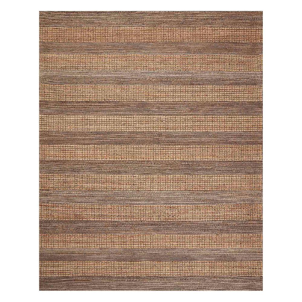At Home (B870) Found & Fable Aaron Brown & Natural Striped Jute Area Rug 8x10