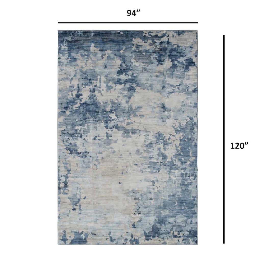 At Home (B875) Crosby St. Dove Grey Splash Patterned Washable Area Rug 8x10
