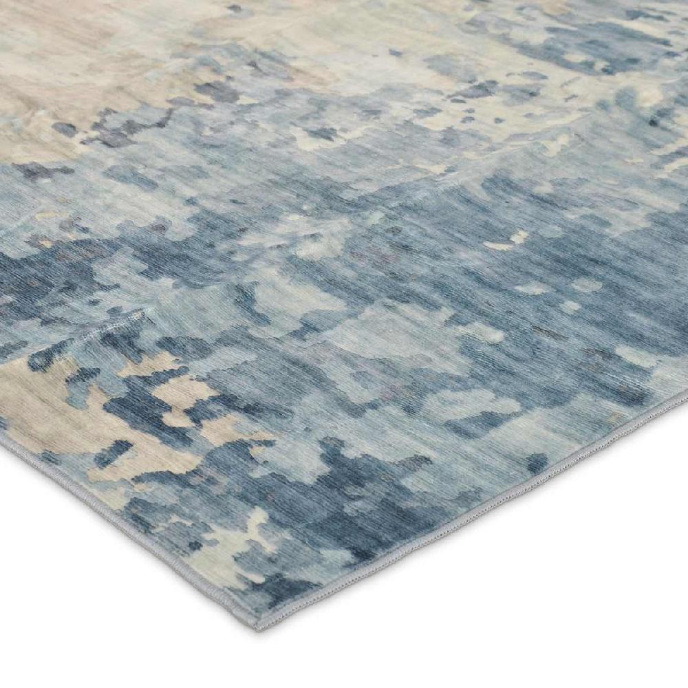 At Home (B875) Crosby St. Dove Grey Splash Patterned Washable Runner 2x8