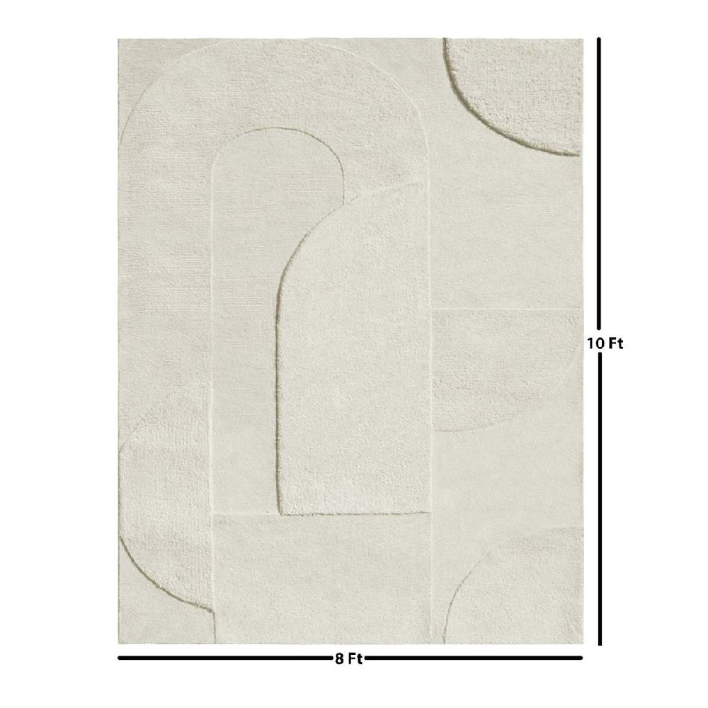 At Home (B884) Crosby St. Ivory High-Low Area Rug 8x10