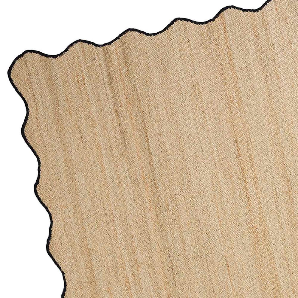 At Home (B891) Juniper Jute With Scalloped Black Trim Area Rug 8x10