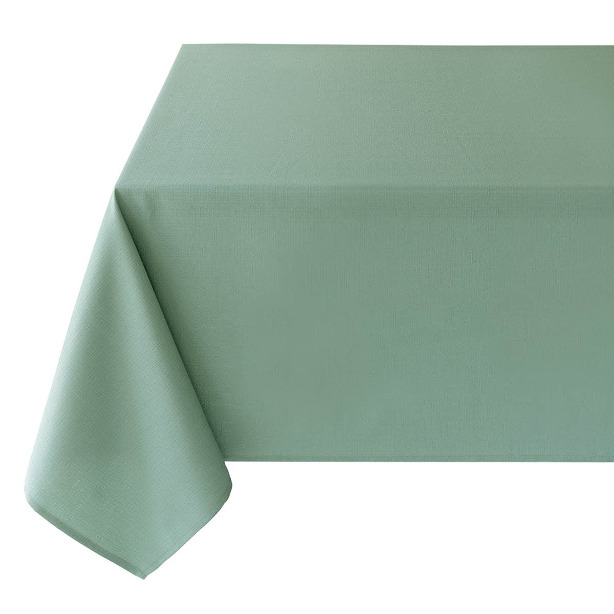 At Home Basics Solid Eucalyptus Green Tablecloth 60x104