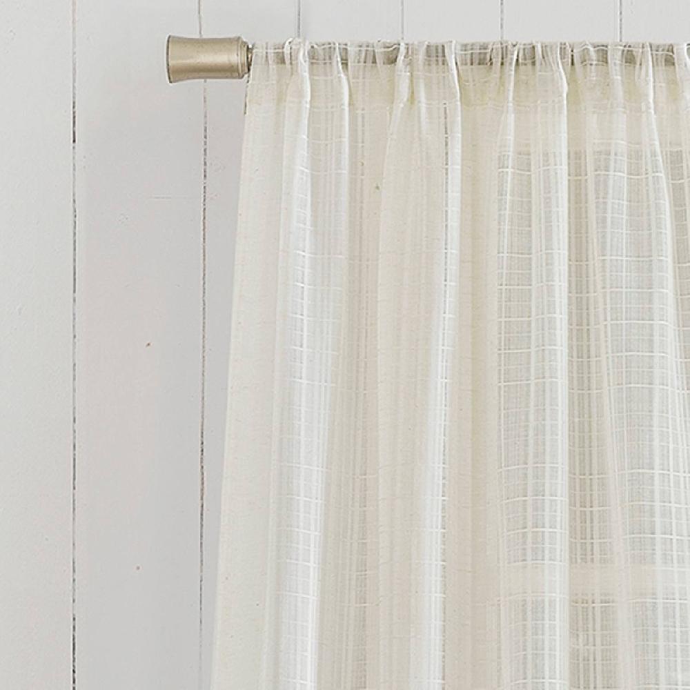 At Home Bayside Natural Rod Pocket Curtain Panel 84"