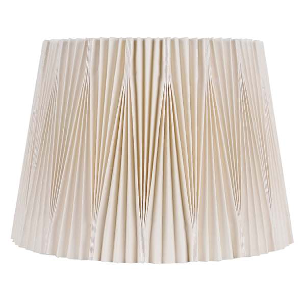 at home Beige Pleat Drum Large Table Lamp Shade 13x17x12