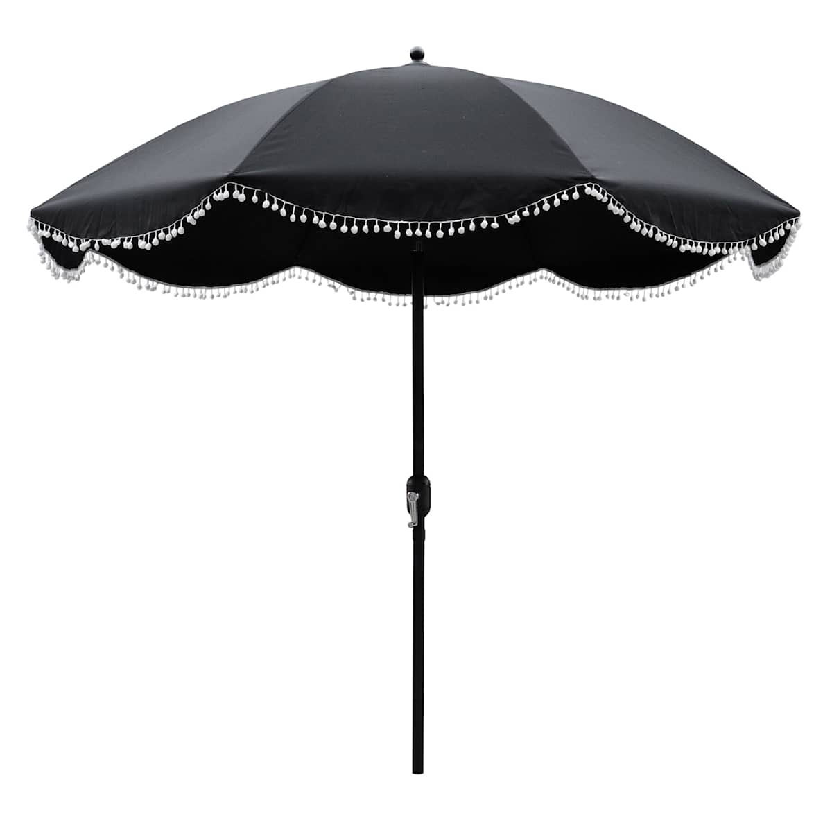 At Home Black Crank & Tilt Patio Umbrella 9' & Base 2-Piece Set