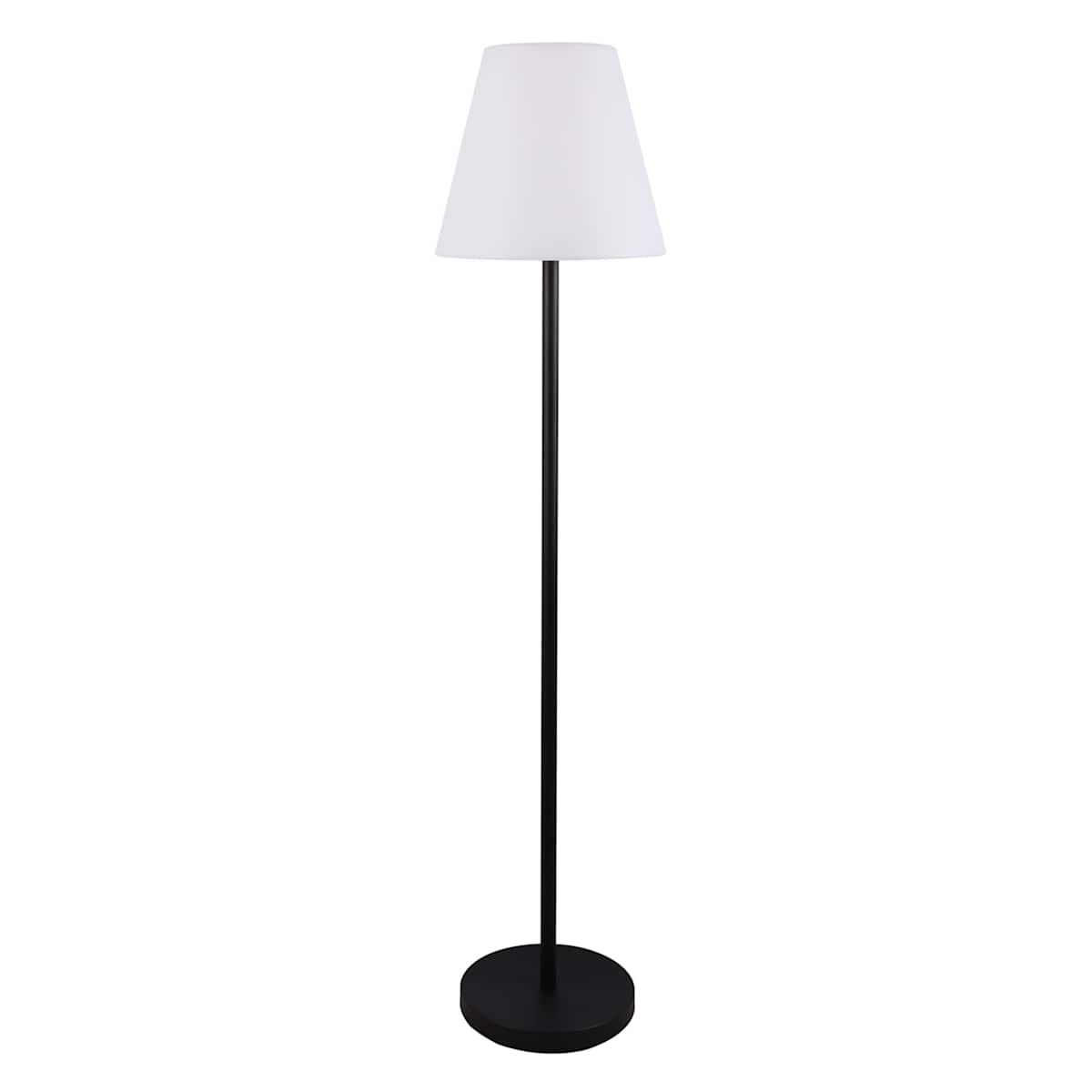 At Home Black Indoor & Outdoor Floor Lamp With White Shade 57"