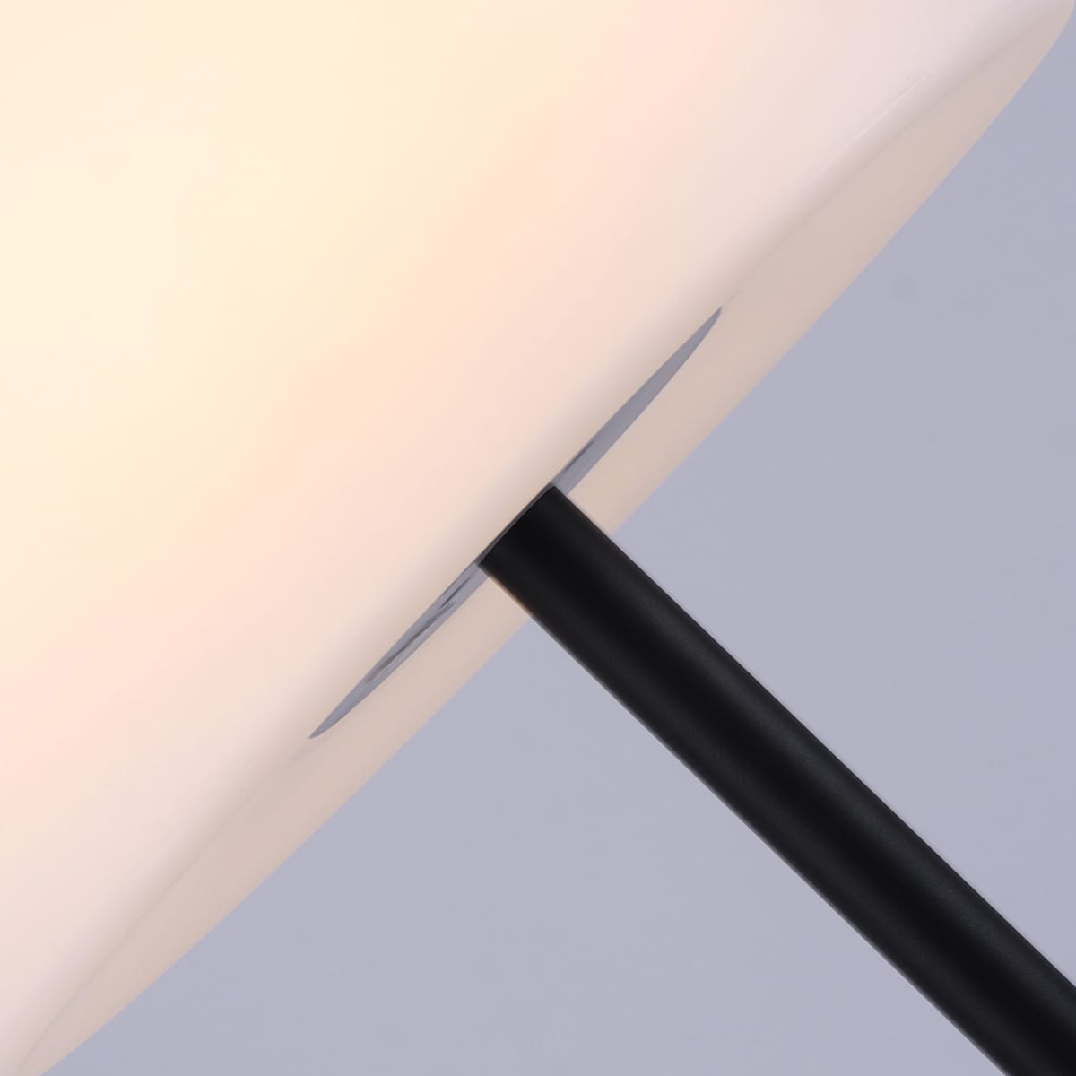 At Home Black Indoor & Outdoor Floor Lamp With White Shade 57"